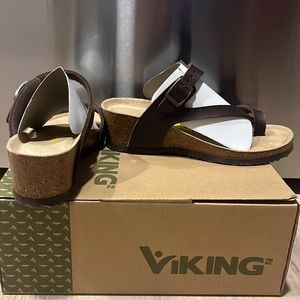 Viking wedge sandals brown 7.5 (38)